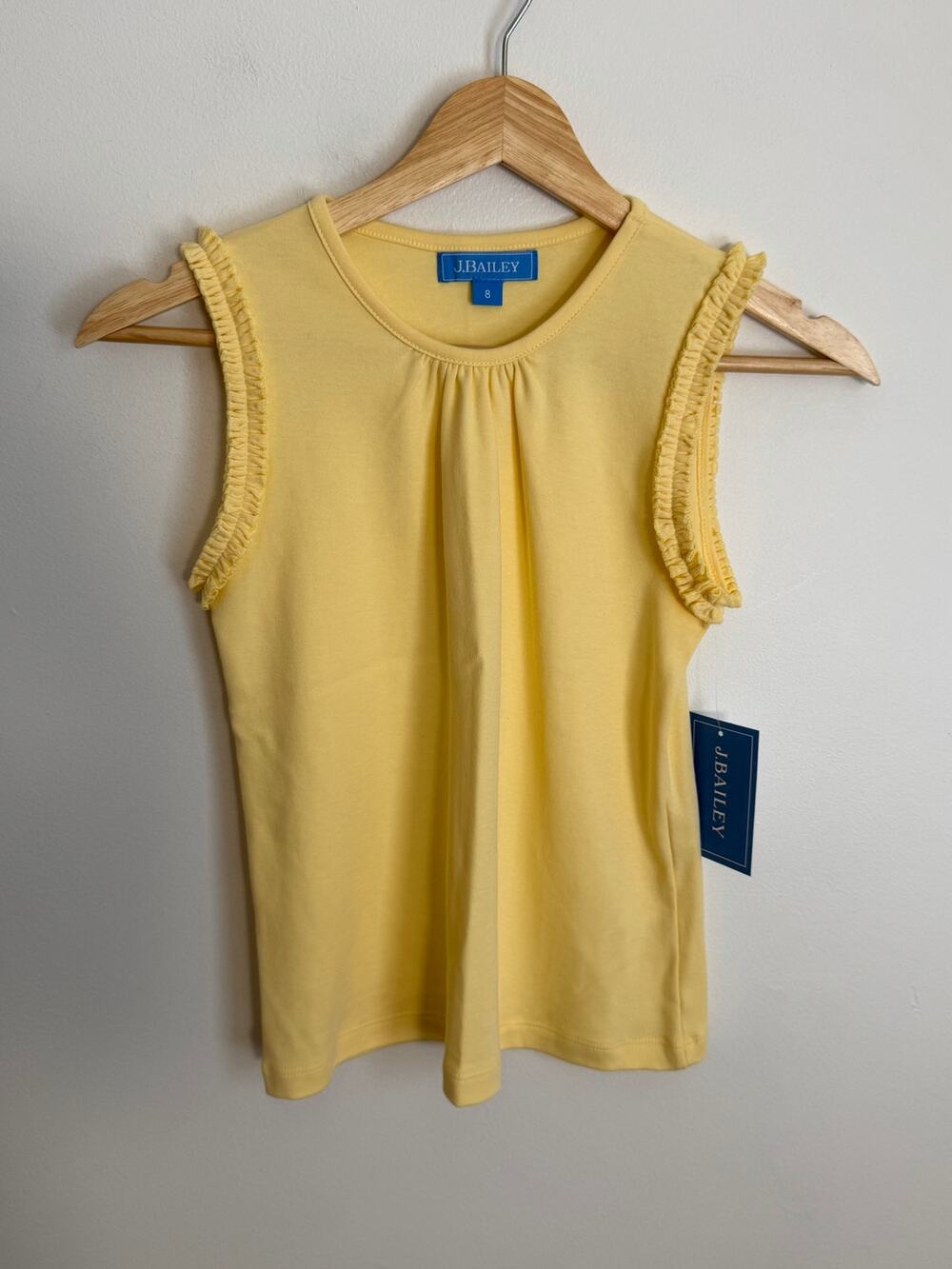 J. Bailey Girls Summer Tee- yellow NWT size 8 $34